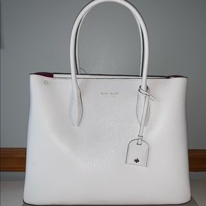 Kate spade Rowe medium zip top satchel bag - optic white